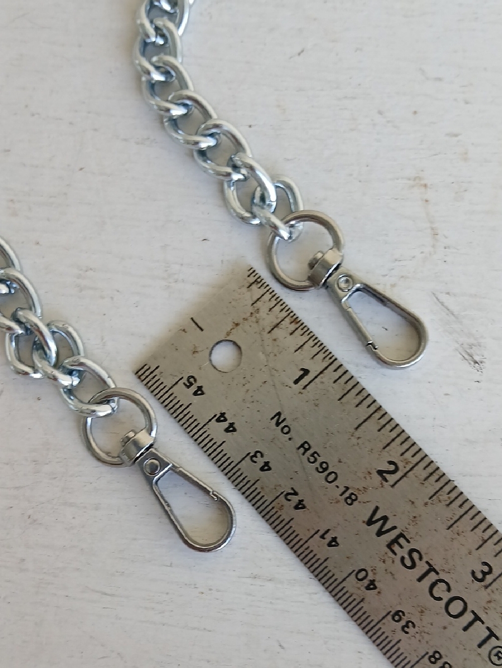 Silver Chain Strap Replacement Crossbody Bag Strap - Picture 2 of 5